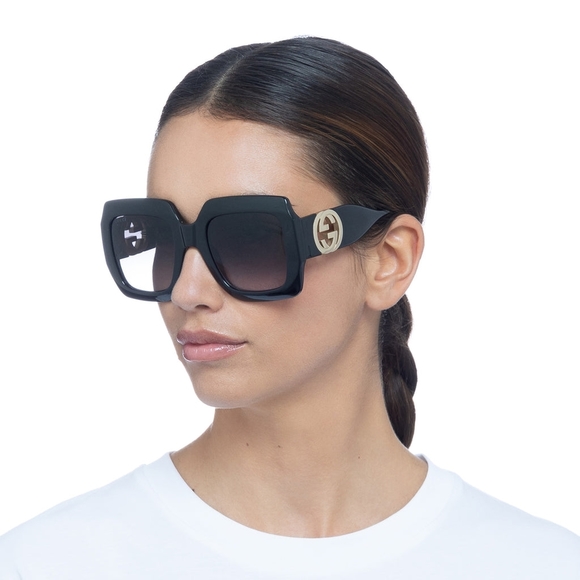 Authentic New GUCCIGG1022S 001 Black /Gold Sunglasses - Picture 1 of 14